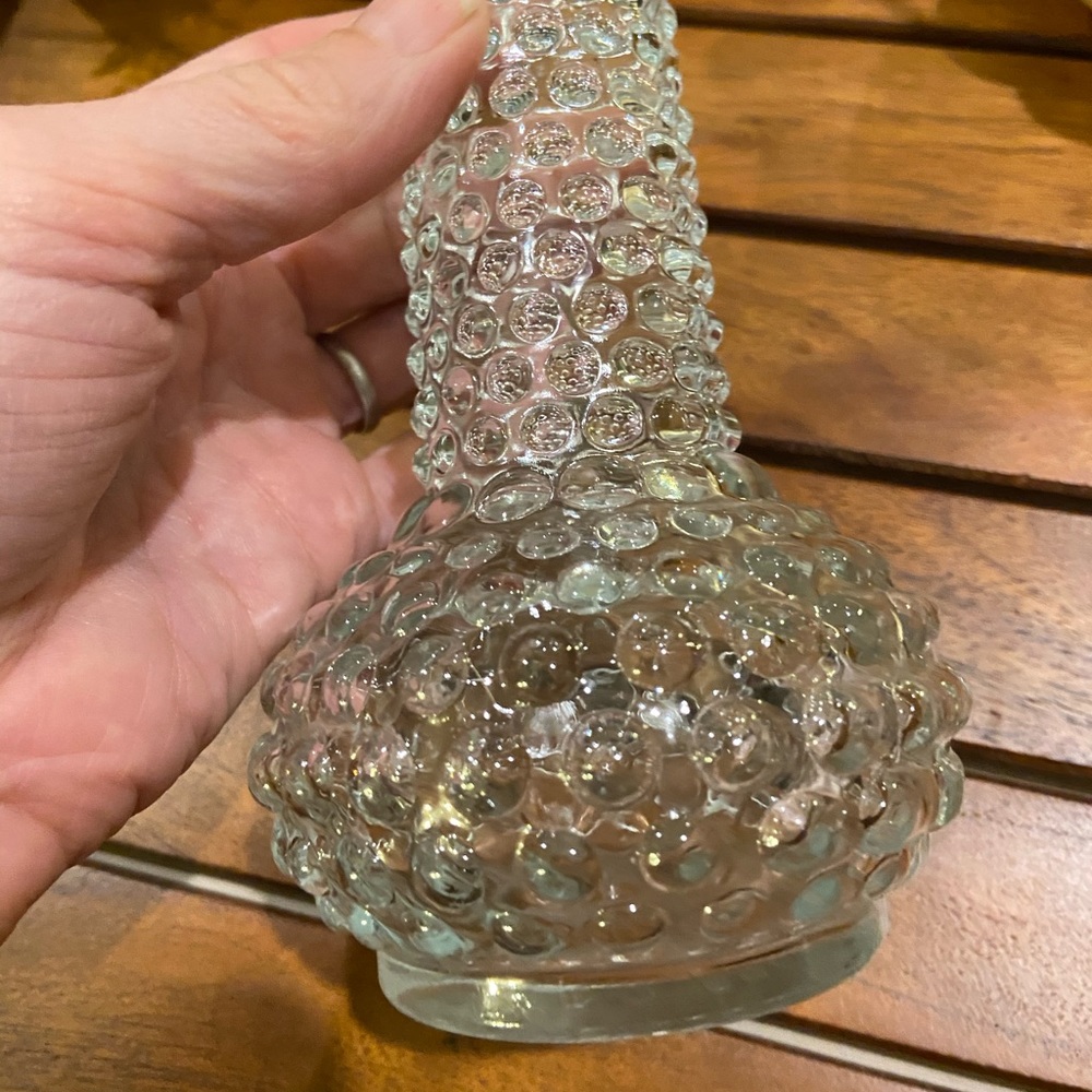 Vintage E O Brody Hobnail Clear Glass Bud Vase - Picture 6 of 8